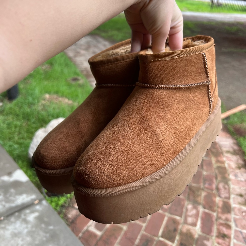 Women's Brown Platform Ankle Boots